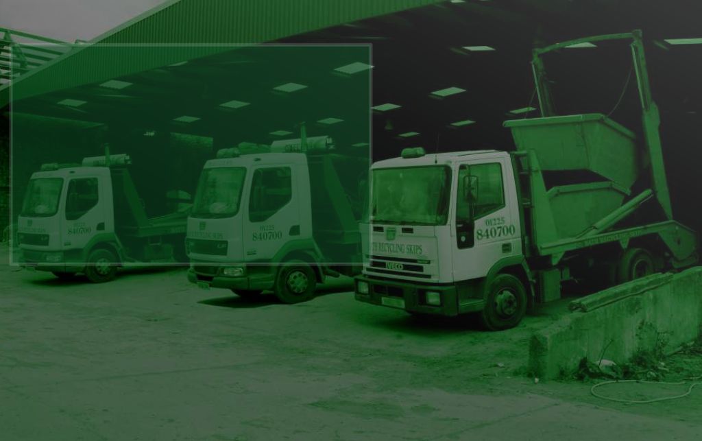 skip hire trucks at Bath Recycling Skips